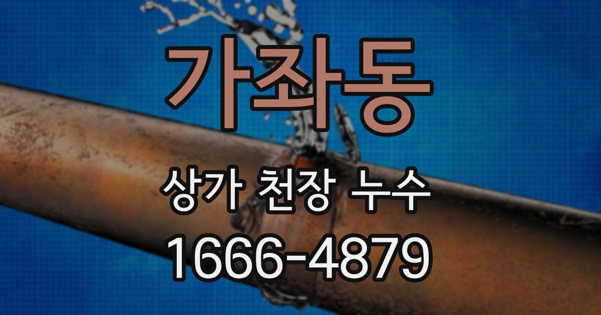 가좌동 상가 천장 누수