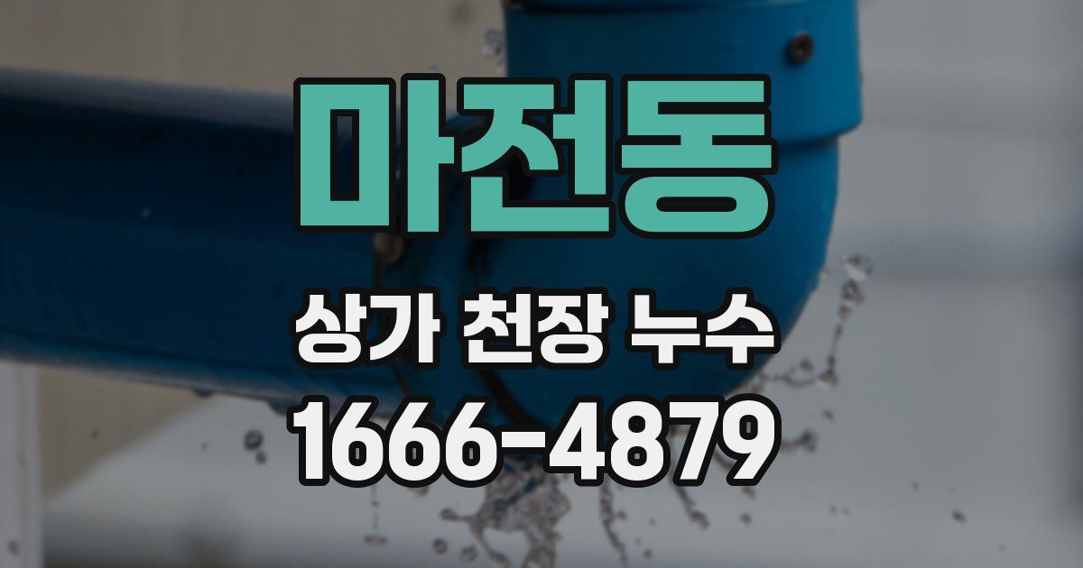 마전동 상가 천장 누수