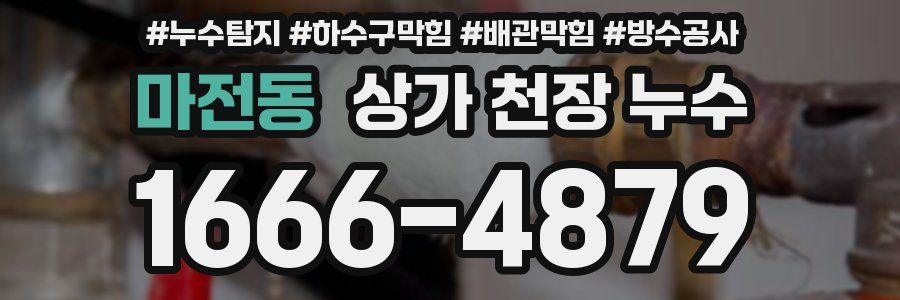 마전동 상가 천장 누수