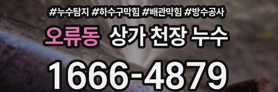 오류동 상가 천장 누수