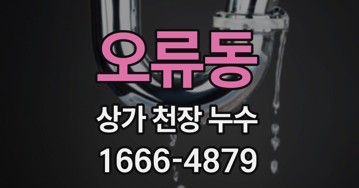오류동 상가 천장 누수