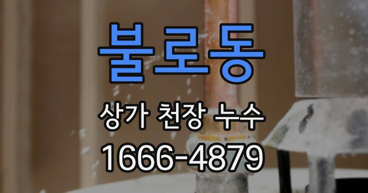 불로동 상가 천장 누수