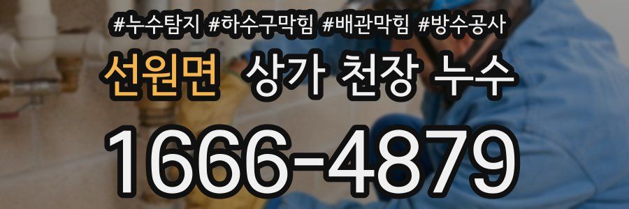 선원면 상가 천장 누수