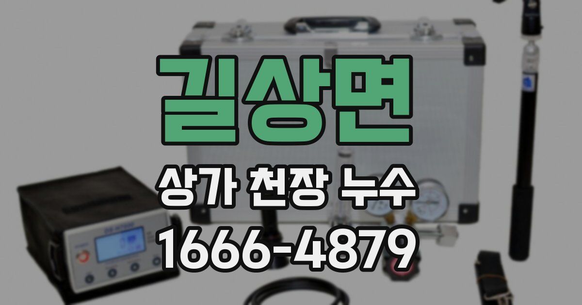 길상면 상가 천장 누수