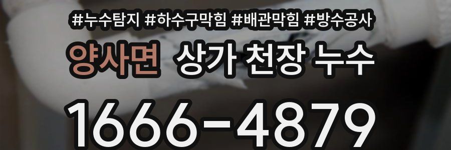 양사면 상가 천장 누수