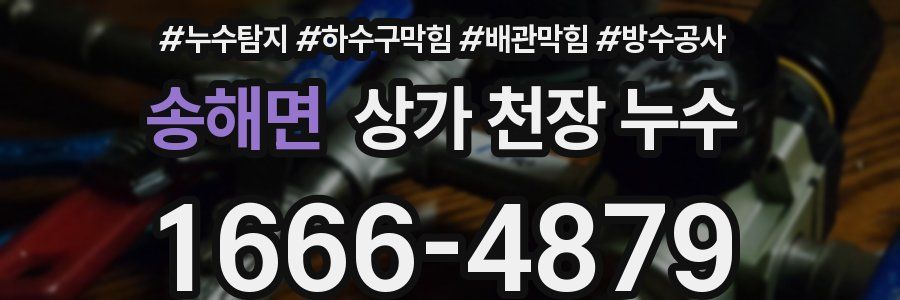 송해면 상가 천장 누수