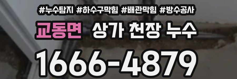 교동면 상가 천장 누수