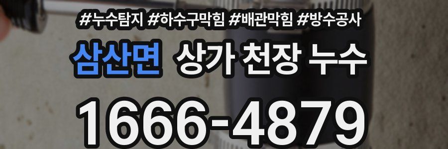 삼산면 상가 천장 누수