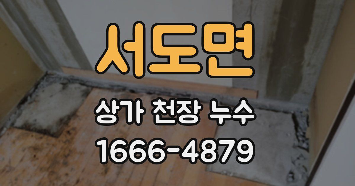 서도면 상가 천장 누수