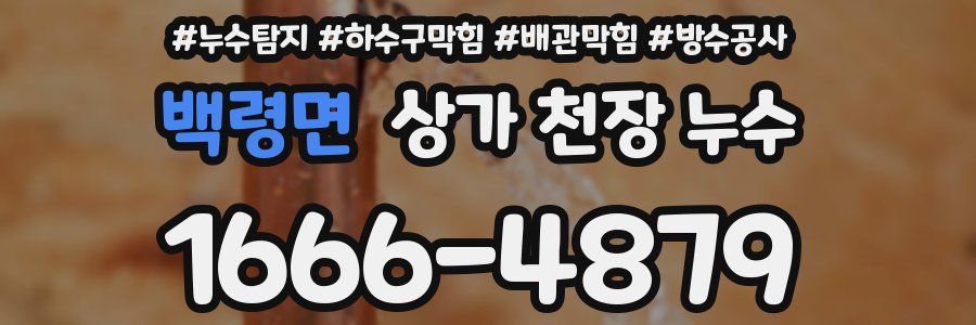 백령면 상가 천장 누수