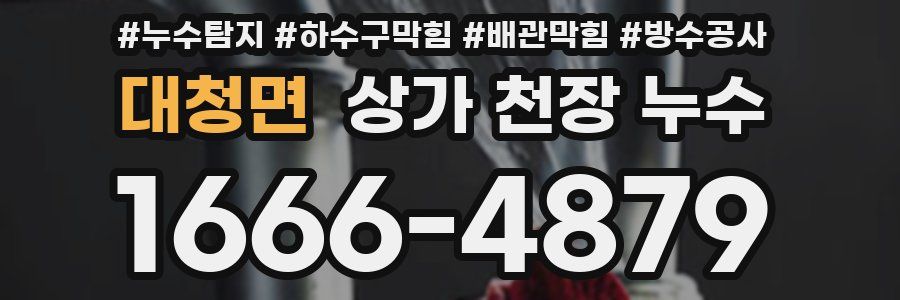 대청면 상가 천장 누수