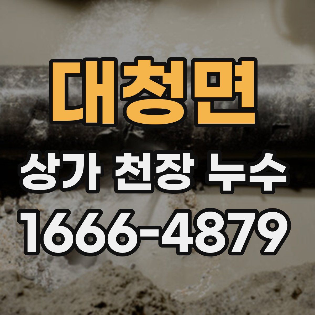 대청면 상가 천장 누수