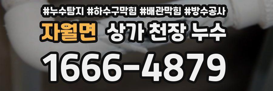 자월면 상가 천장 누수