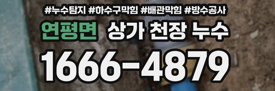 연평면 상가 천장 누수