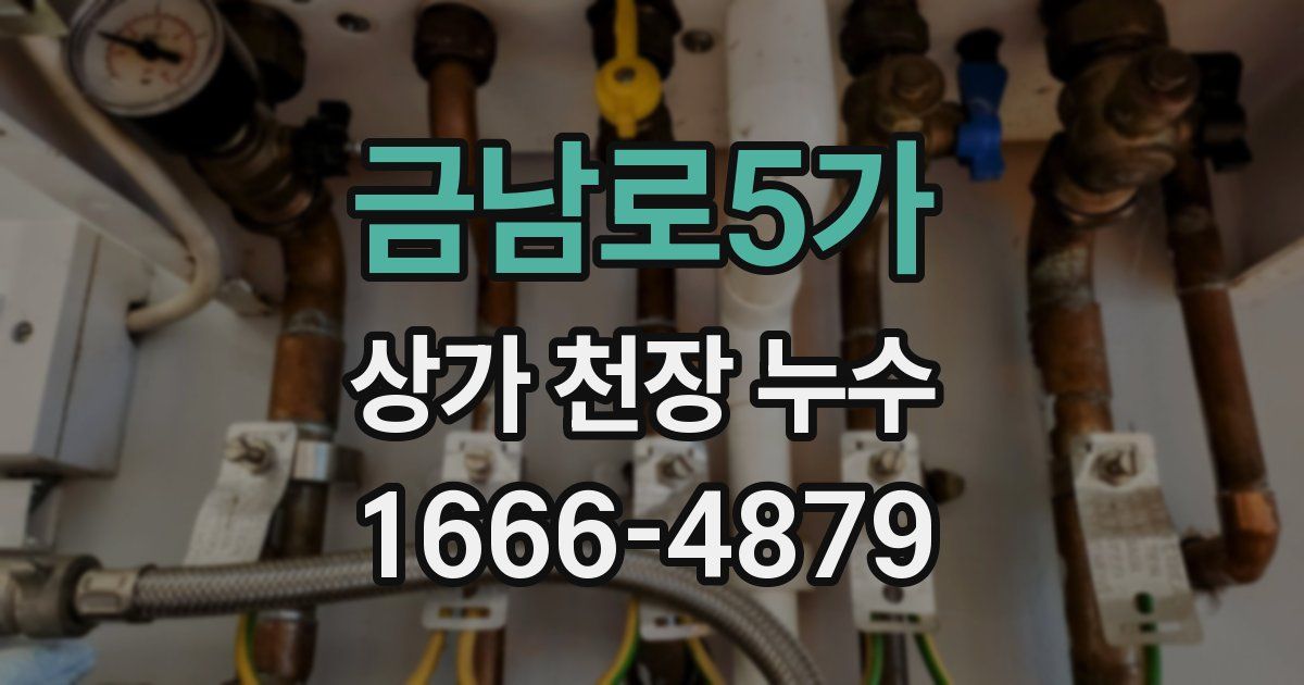 금남로5가 상가 천장 누수