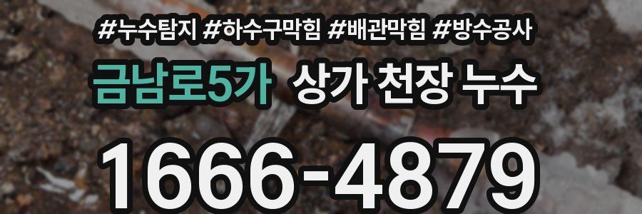 금남로5가 상가 천장 누수