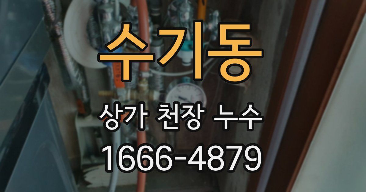 수기동 상가 천장 누수