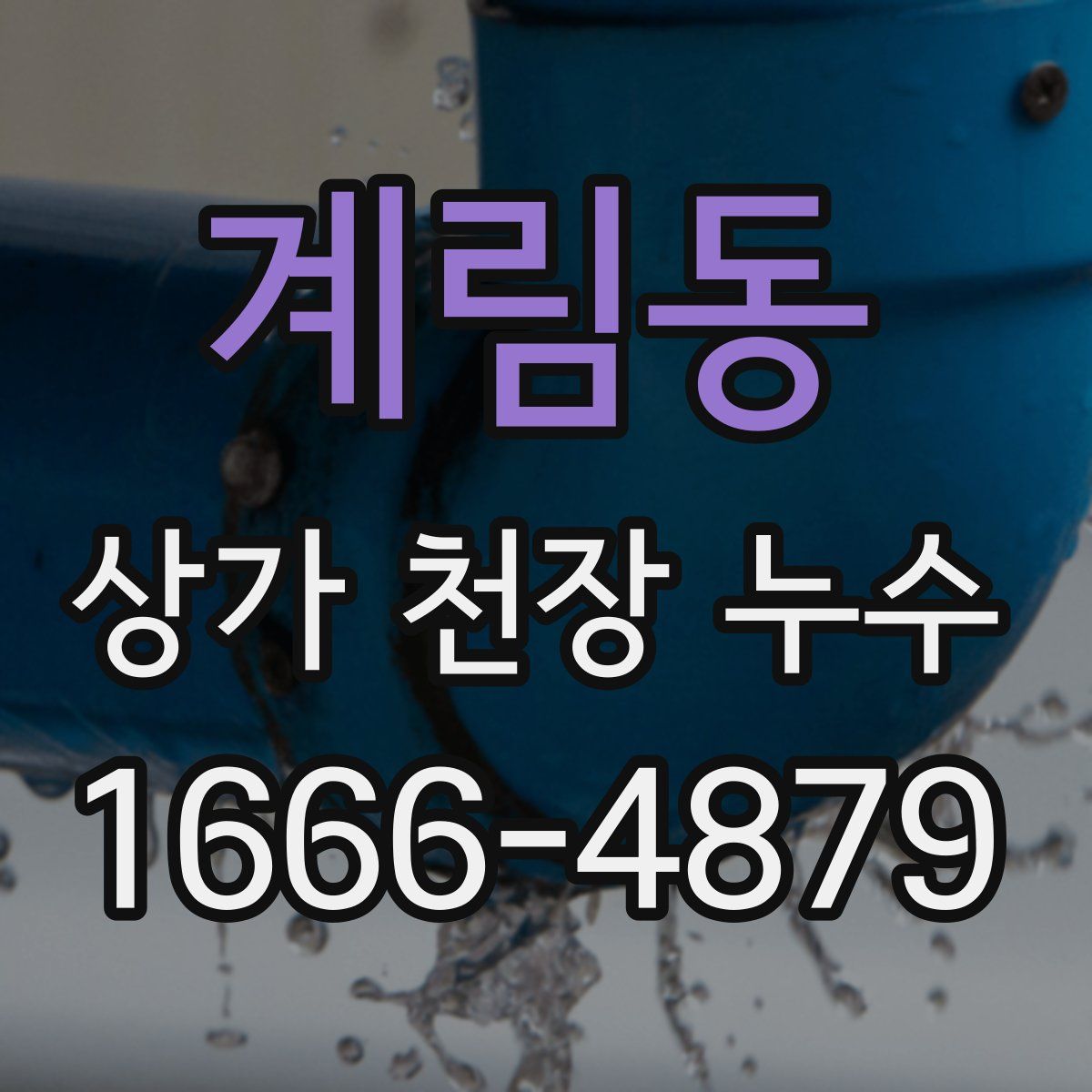 계림동 상가 천장 누수