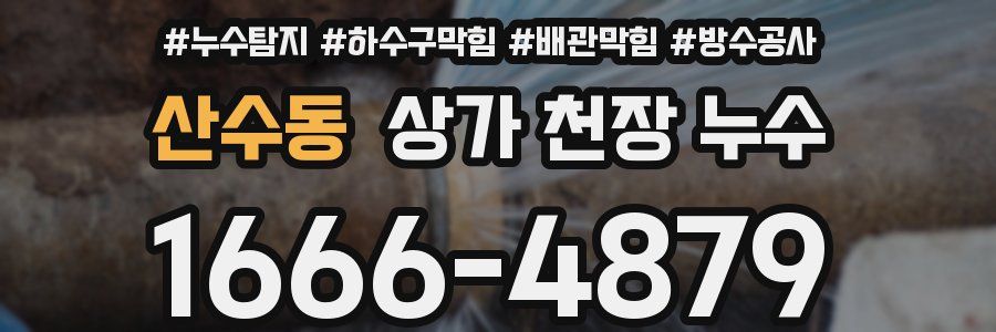 산수동 상가 천장 누수