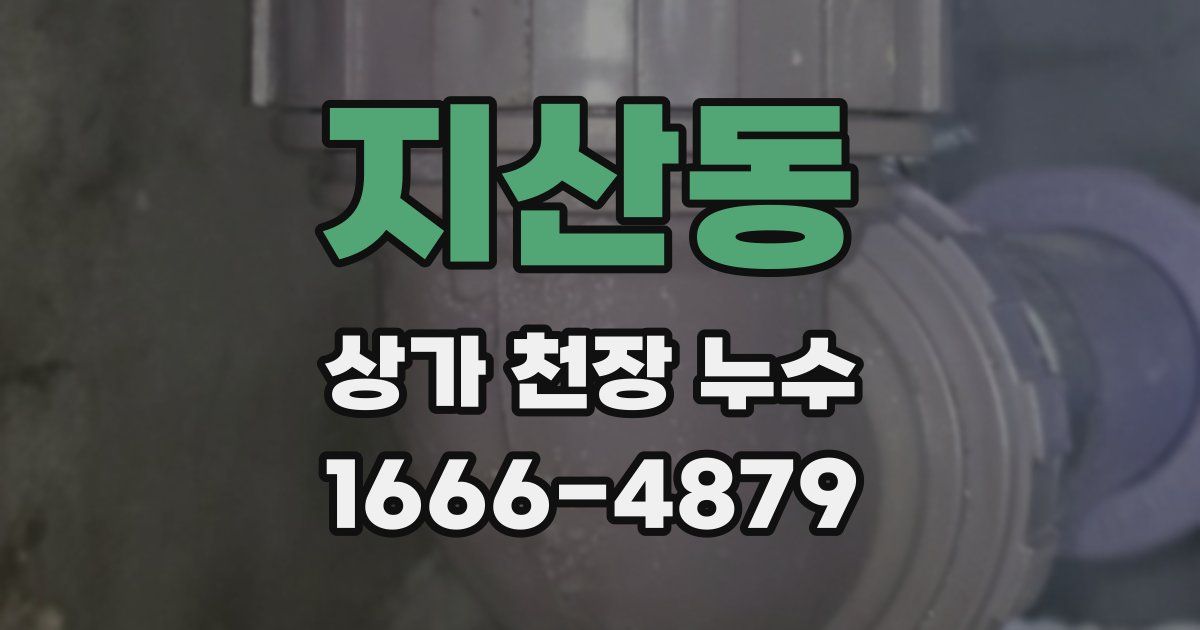지산동 상가 천장 누수