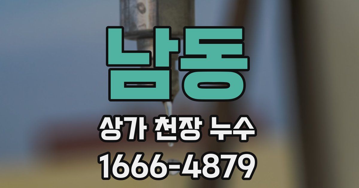 남동 상가 천장 누수