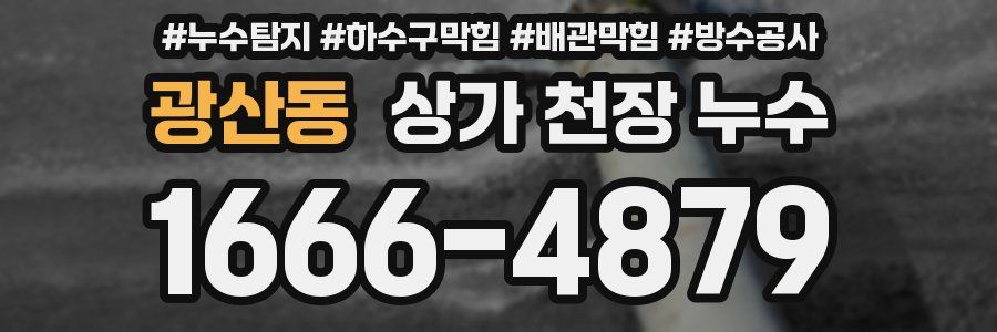 광산동 상가 천장 누수