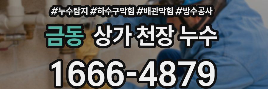 금동 상가 천장 누수