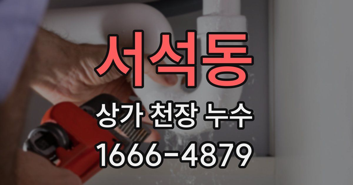 서석동 상가 천장 누수