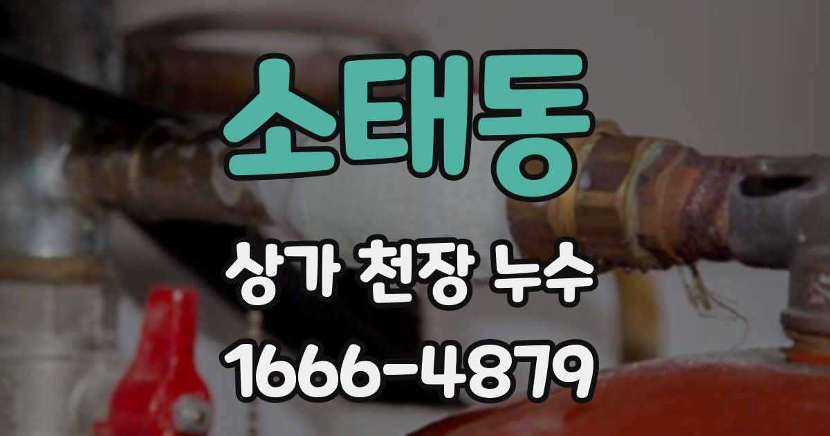 소태동 상가 천장 누수