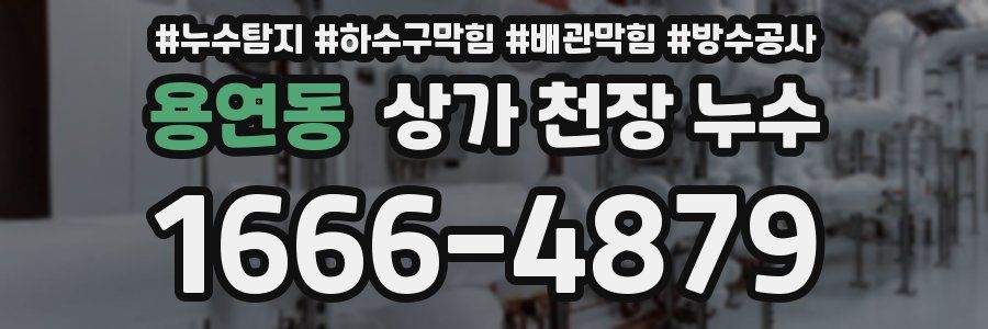 용연동 상가 천장 누수