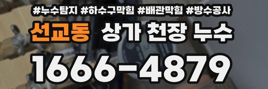 선교동 상가 천장 누수