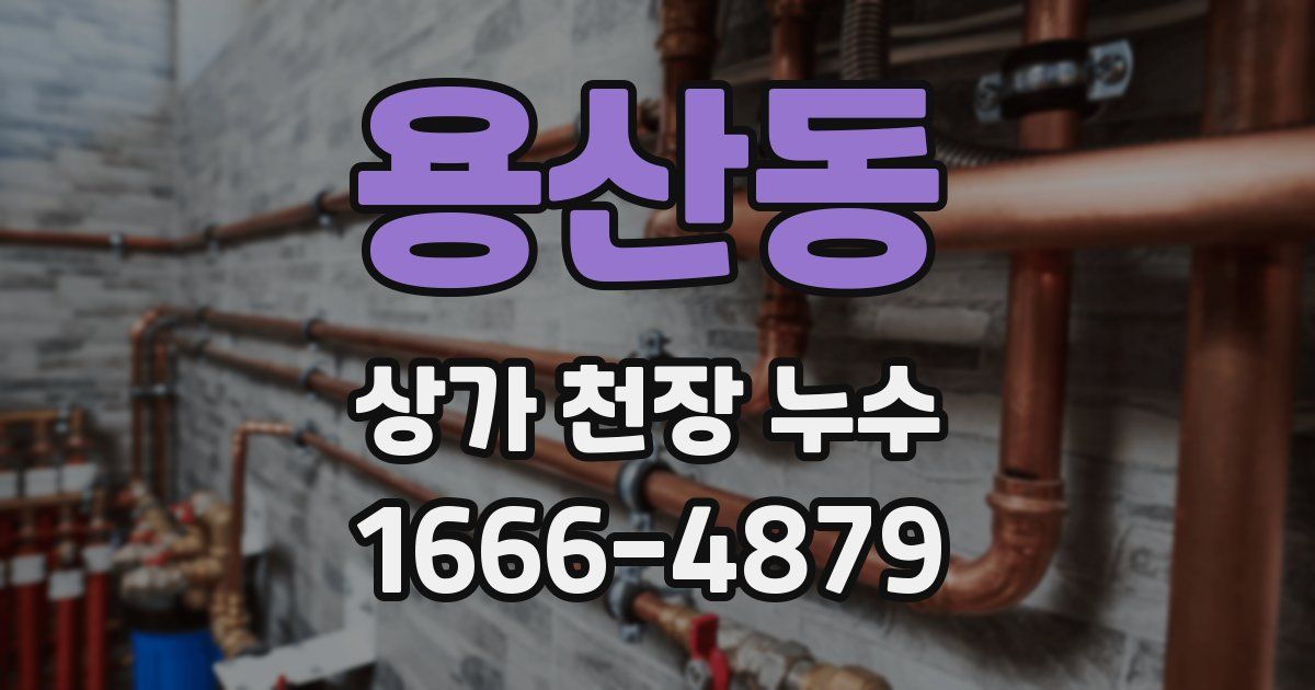 용산동 상가 천장 누수