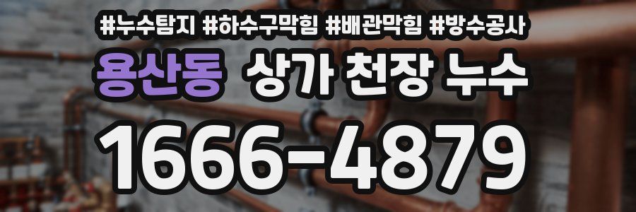 용산동 상가 천장 누수