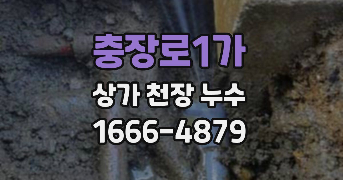 충장로1가 상가 천장 누수