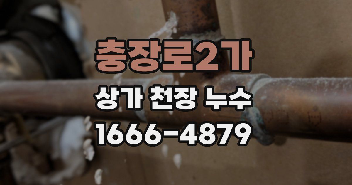 충장로2가 상가 천장 누수