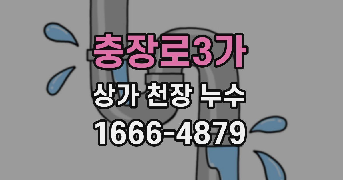 충장로3가 상가 천장 누수