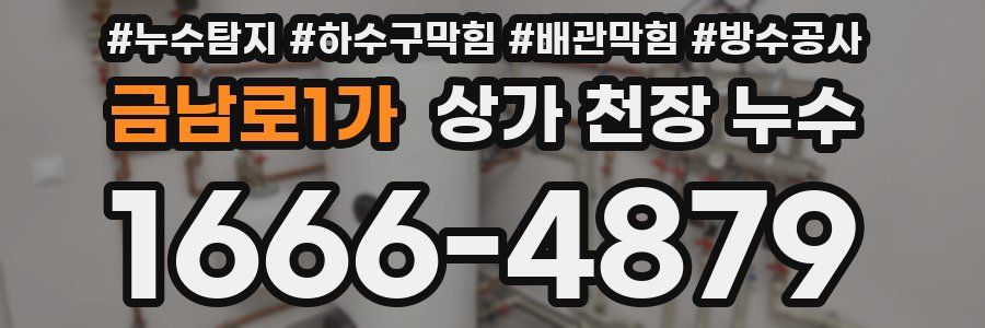 금남로1가 상가 천장 누수