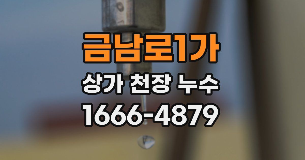 금남로1가 상가 천장 누수