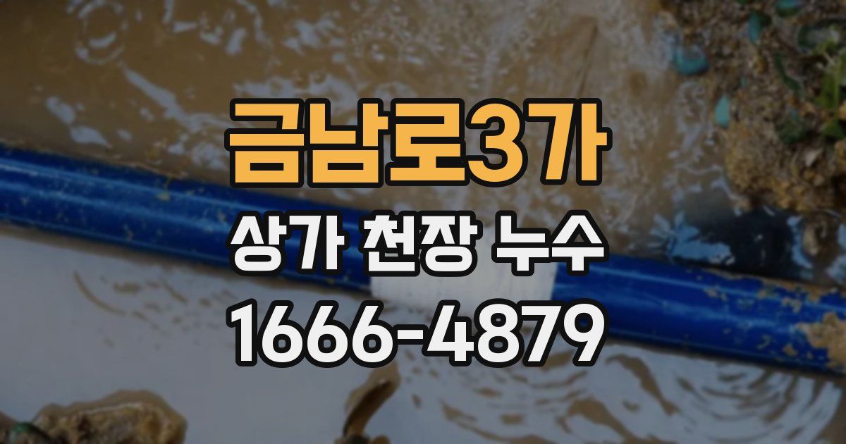 금남로3가 상가 천장 누수
