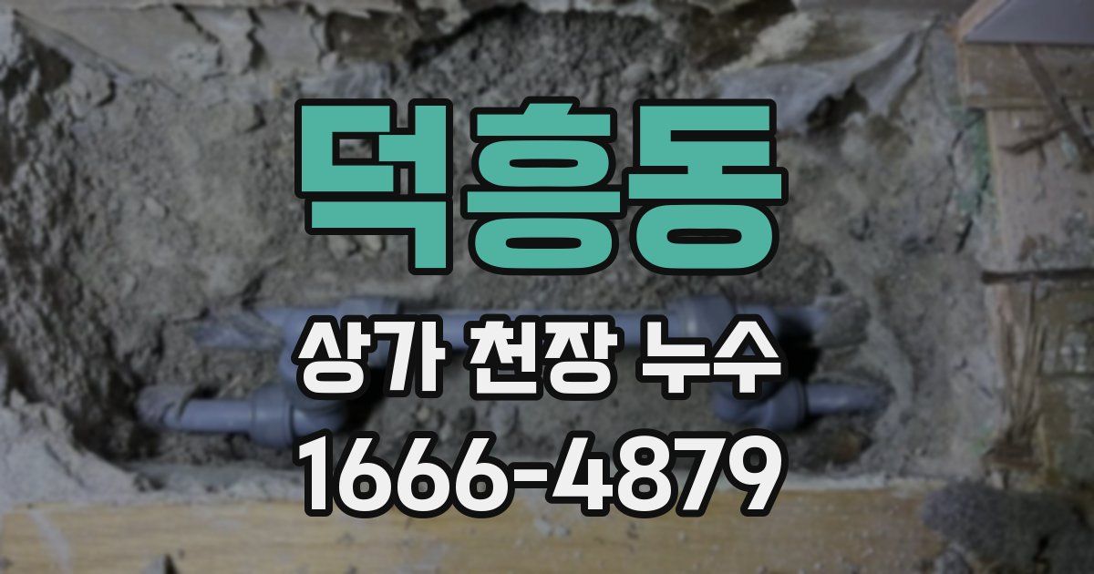 덕흥동 상가 천장 누수