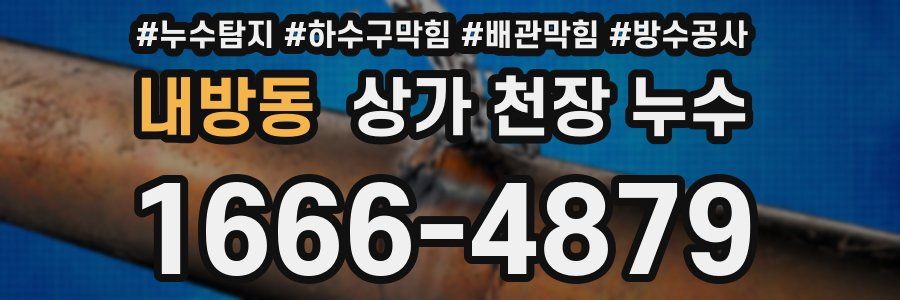 내방동 상가 천장 누수