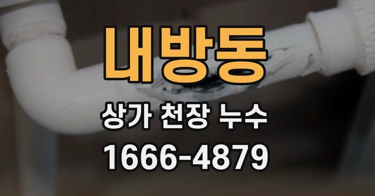 내방동 상가 천장 누수