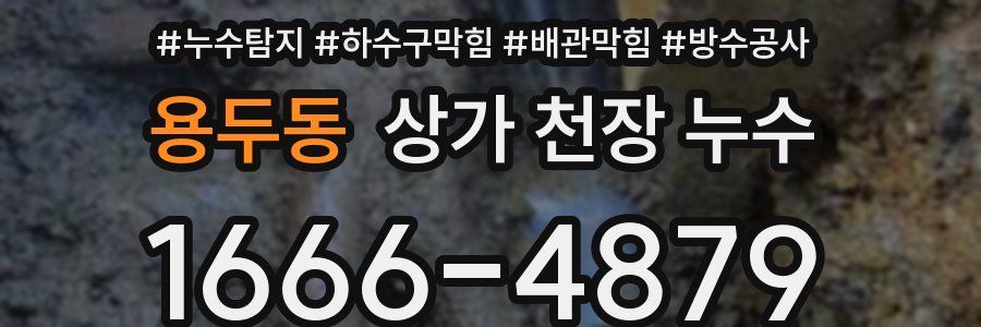 용두동 상가 천장 누수