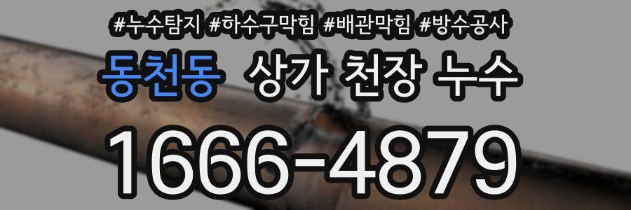 동천동 상가 천장 누수