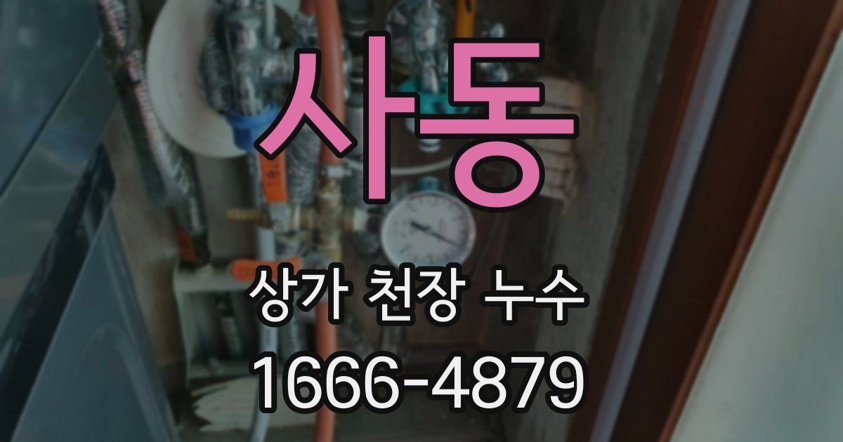 사동 상가 천장 누수