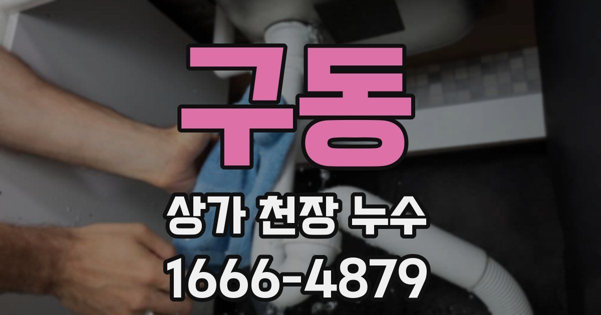 구동 상가 천장 누수