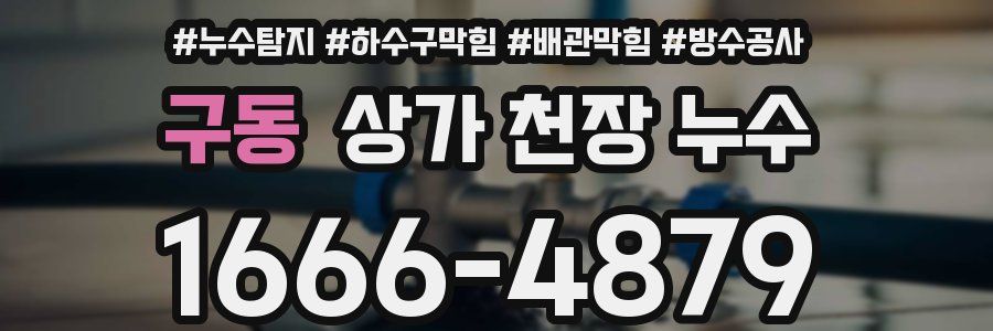 구동 상가 천장 누수