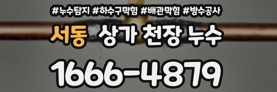 서동 상가 천장 누수