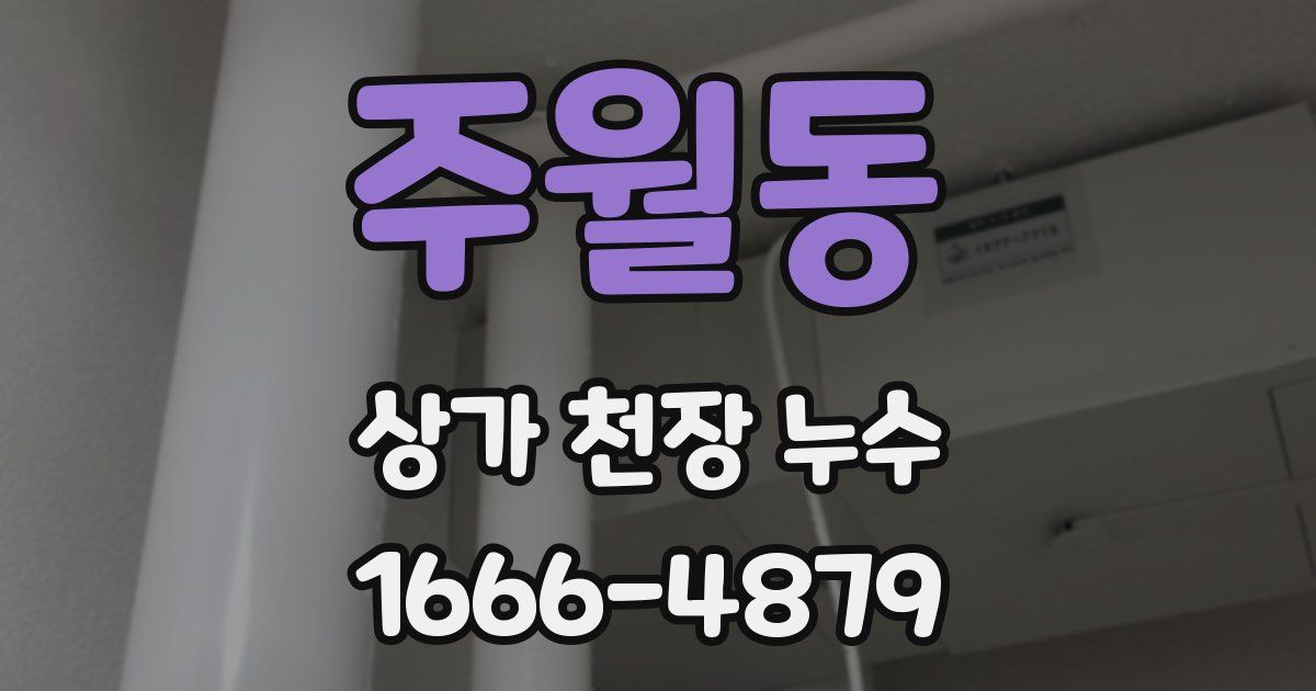 주월동 상가 천장 누수