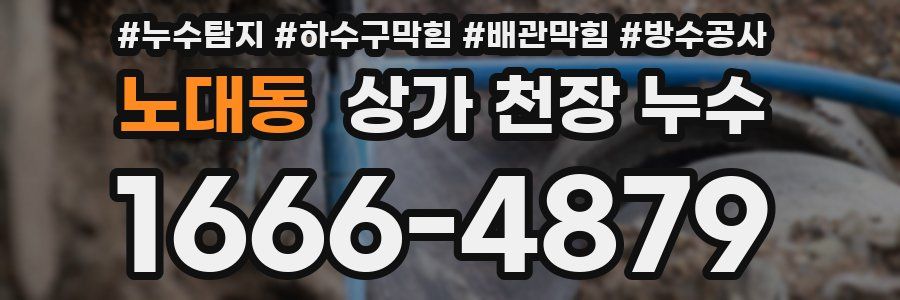 노대동 상가 천장 누수